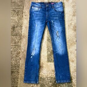 ECKO Unltd Jeans Men’s 32 Skinny Fit Distressed Y2K Grudge Denim Pants